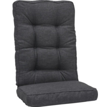 Stoppad stolsdyna med högt ryggstöd och knappdetaljer