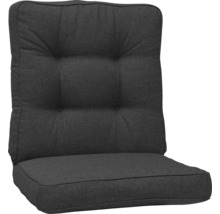 Mörkgrå stolsdyna med ryggstöd
