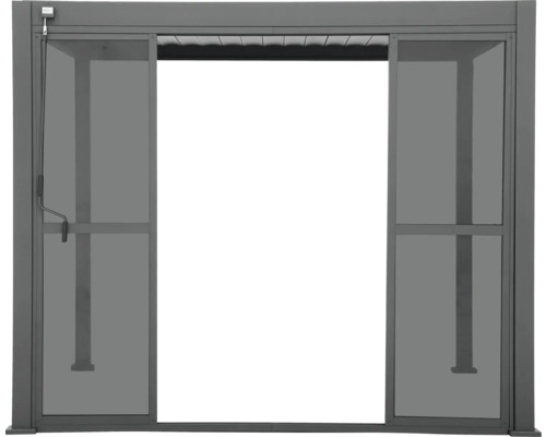 Skjutdörr med insektsnät för paviljong