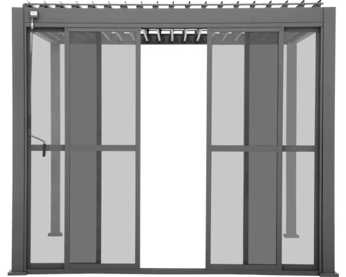 Pergola med skjutbara element för utomhusbruk