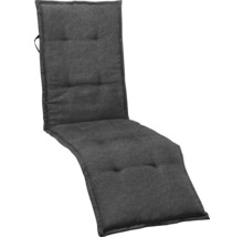 Grå dyna för solstolar med knappar för trädgårdssolstolar