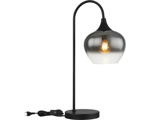 Bordslampa med glasskärm och ljus