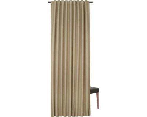 Gardin av tyg med rynkbandsupphängning