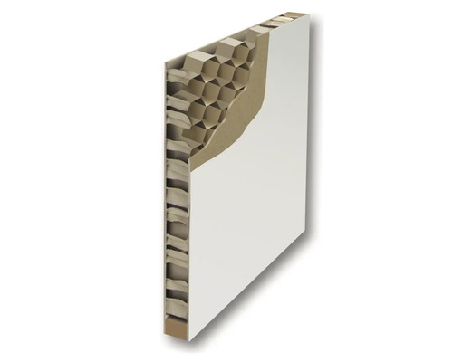 Tvärsnitt av innerdörr med bikakekärna