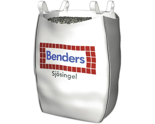 Storsäck fylld med grus, Benders logo