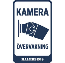Kameraövervakningsskylt från Malmbergs