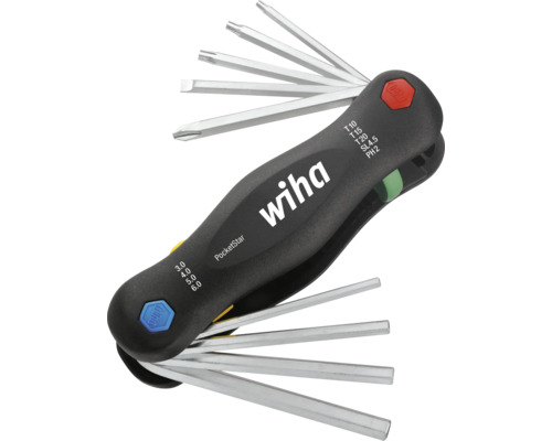 WIHA Pocket Star 9-delars universalnyckelsats WIHA Pocket Star 9-delars universalnyckelsats