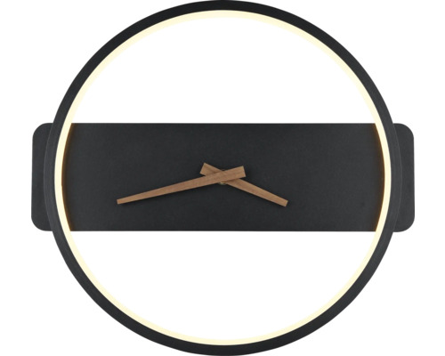 Väggklocka med LED-belysning och tidsvisning