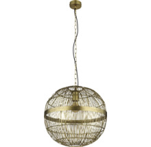Pendellampa med sfärisk lampskärm av metallstänger