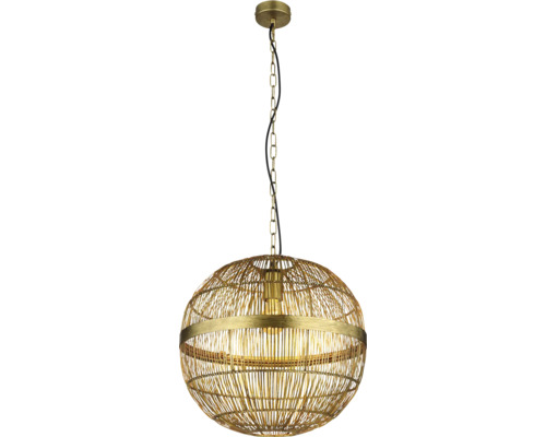 Pendellampa med metallkorg och kedjeupphängning