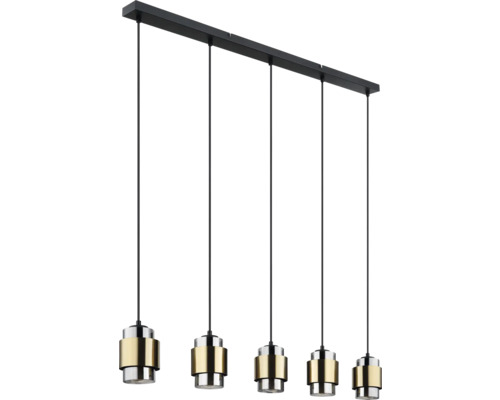 Pendellampa med fem lampor, metall