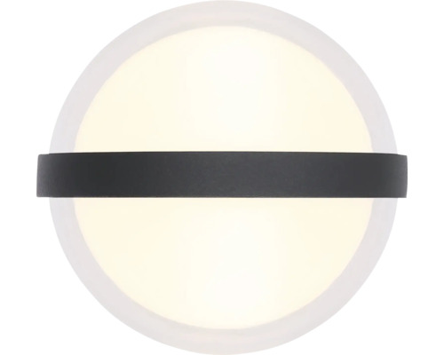 Rund vägglampa med svart mittband