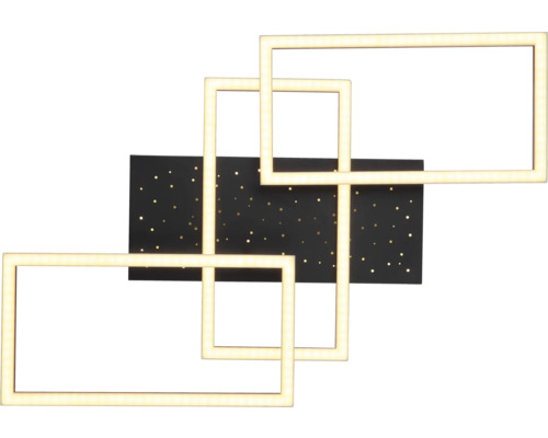 LED taklampa med rektangulär design och stjärnmönster