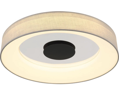 Rund taklampa med tygskärm