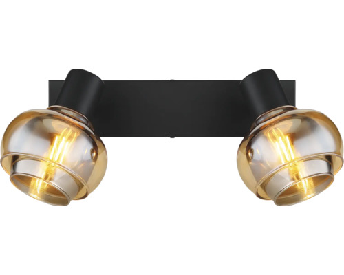 Vägglampa med två lampor och roterbara spottar