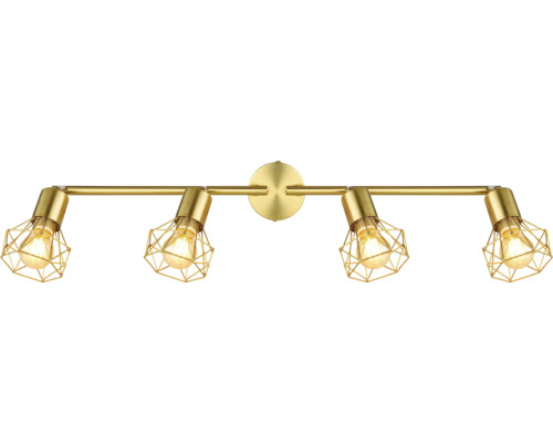 Taklampa med fyra lampor och lampskärmar i burutseende