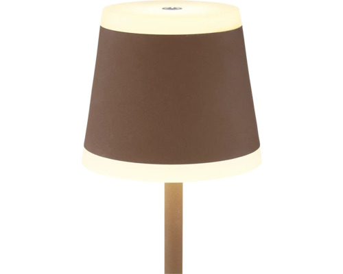 Brunt bordslampa med lampskärm