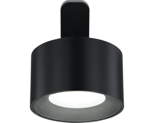 Svart taklampa i metall med rund form