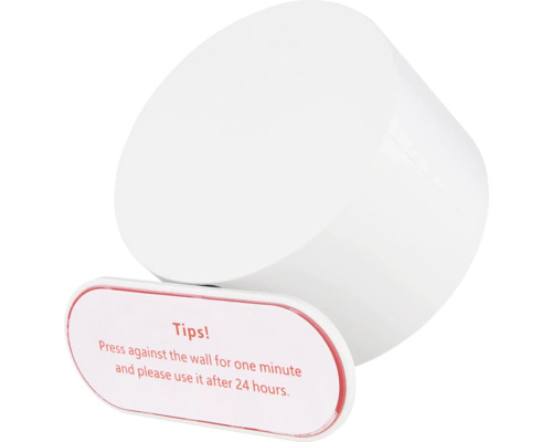 Vitt väggmonteringsset med monteringsanvisning