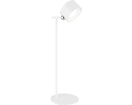 Vit skrivbordslampa av metall