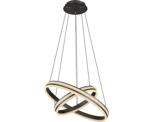 Modern hänglampa med två sammanflätade ringar