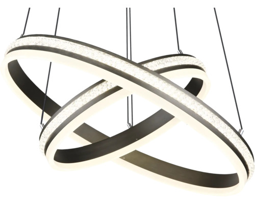 Dekorativ LED-pendellampa med två cirkelformade element