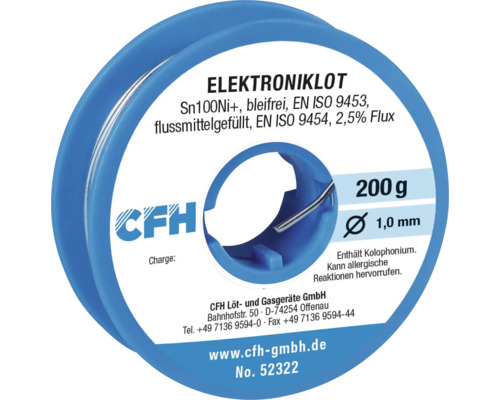 Lödtråd CFH elektronik EL322 blyfri 200 g