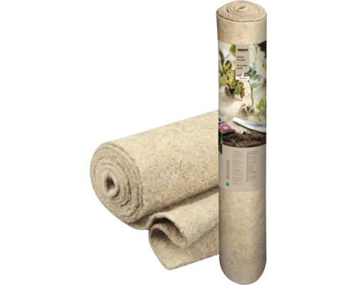 Juterollmatta för täckning av rabatter