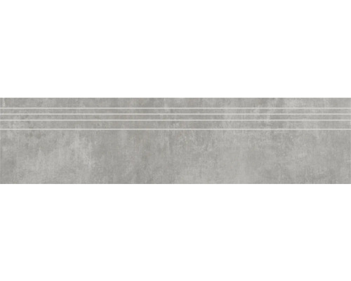 Trappsteg Industrial grå sidenmatt 29,5x120x0,93 cm Grå trappstegsplatta med räfflad yta