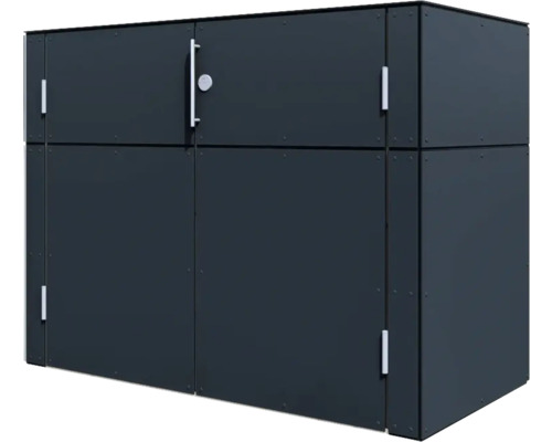 Grå soptunna för tre soptunnor