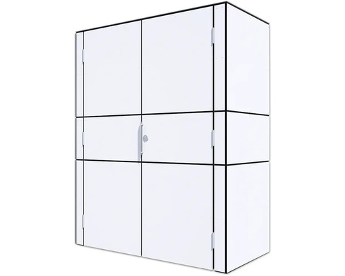 Trädgårdsskåp BERTILO HPL Highboard 155x75x193cm vit