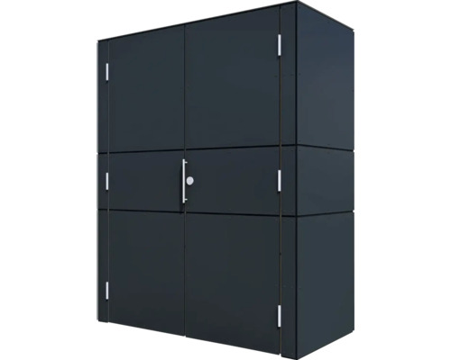 Trädgårdsskåp BERTILO HPL Highboard 155x75x193cm antracit