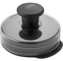 Hamburgarpress i plast och metall