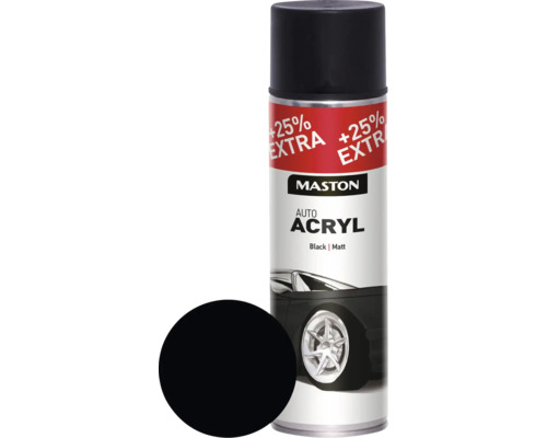 Sprayfärg MASTON bil acryl matt svart 500ml