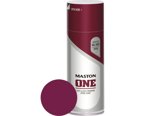 Sprayfärg MASTON One RAL 3003 satin rubin röd 400ml Sprayfärg MASTON One RAL 3003 satin rubin röd 400ml