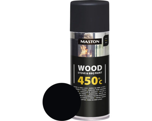 Sprayfärg MASTON kamin & grill svart 450C 400ml