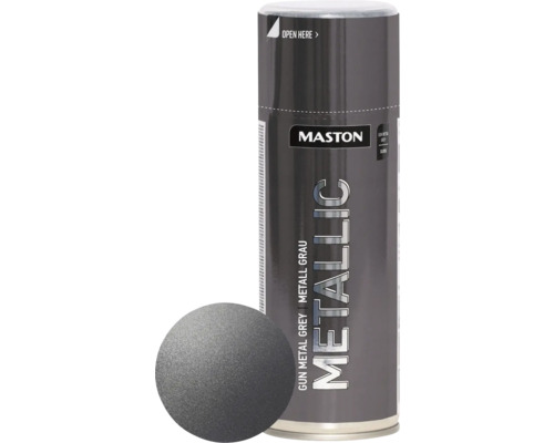 Sprayfärg MASTON metallic metall grå 400ml