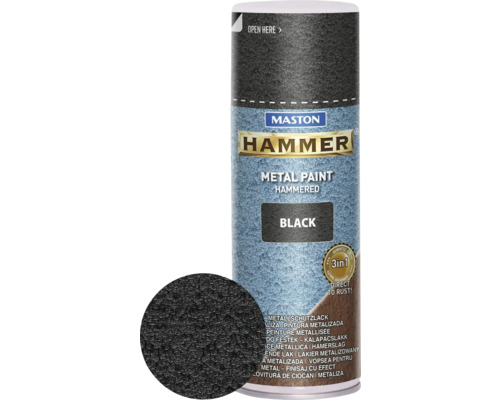Sprayfärg MASTON metall hammer svart 400ml Sprayfärg MASTON metall hammer svart 400ml