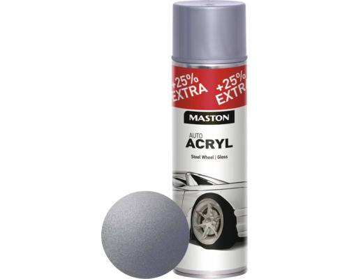 Sprayfärg MASTON bil acryl stål silver 500ml