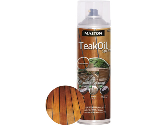 Sprayfärg MASTON teak olja klar 500ml Sprayfärg MASTON teak olja klar 500ml