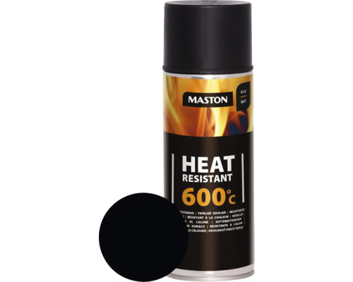 Sprayfärg MASTON värmebeständig 600C svart 400ml Sprayfärg MASTON värmebeständig 600C svart 400ml