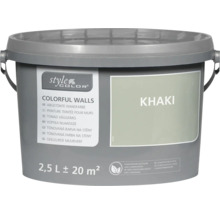Hink med 2,5 liter Style Color väggfärg Khaki