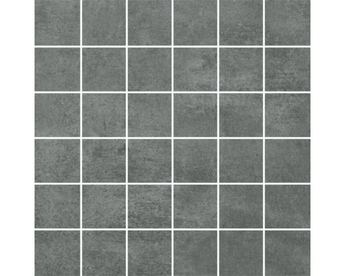Mosaik MIRAVA antracit lappato manhattan 30x30 cm Mosaikplatta med fyrkantiga, enskilda element