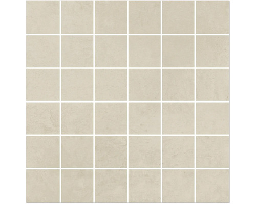 Mosaik MIRAVA manhattan creme ivory matt 30x30 cm Fyrkantig mosaik av keramiska plattor