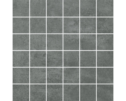 Mosaik MIRAVA manhattan antracit matt 30x30 cm Fyrkantig mosaikplatta av stengods