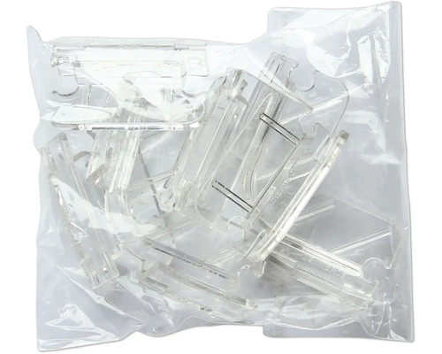 Etiketthållare av plast i en förpackning