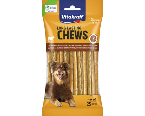 Hundgodis VITAKRAFT Tuggpinnar Long Lasting Chews 12,5cm 25-pack Vitakraft Long Lasting Chews, 25 stycken, tuggar för hundar