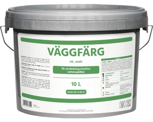 Väggfärg HORNBACH helmatt vit 10L Väggfärg HORNBACH helmatt vit 10L