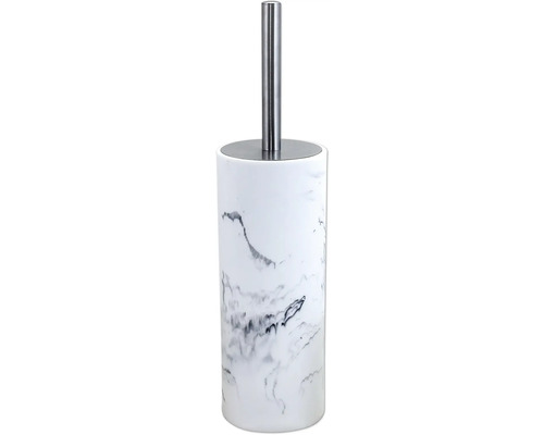 WC-borstset DUSCHY Marble vit marmor matt 9,1x24 cm