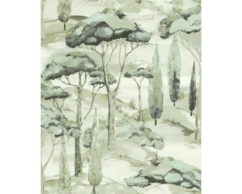 Tapet GRANDECO Canopy beige/grön 10,05x0,53m
